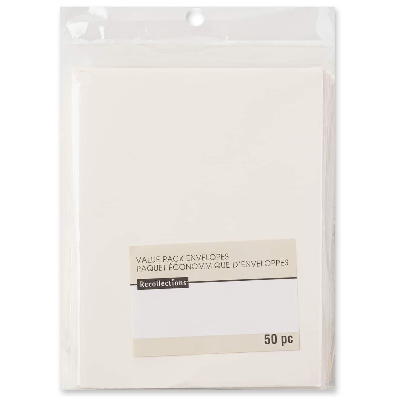 4.6" x 5.75" Ivory Envelopes Value Pack, 50ct. by Recollections™
